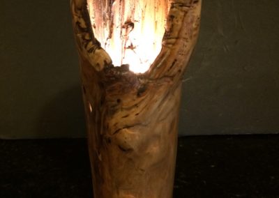 Unique log lamp