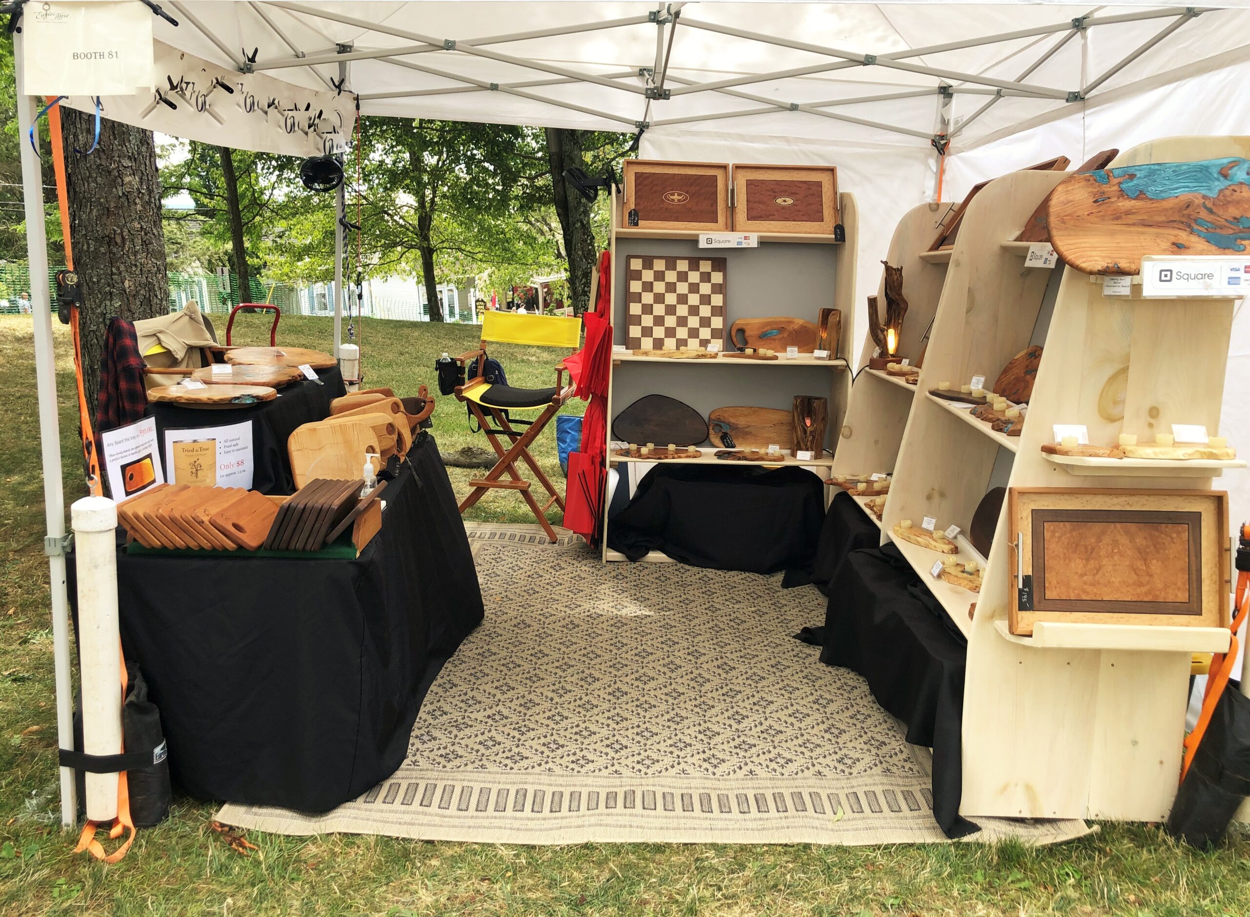 White Dog Woodworking booth