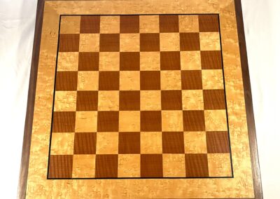 Chess board - birdseye maple and figured makore